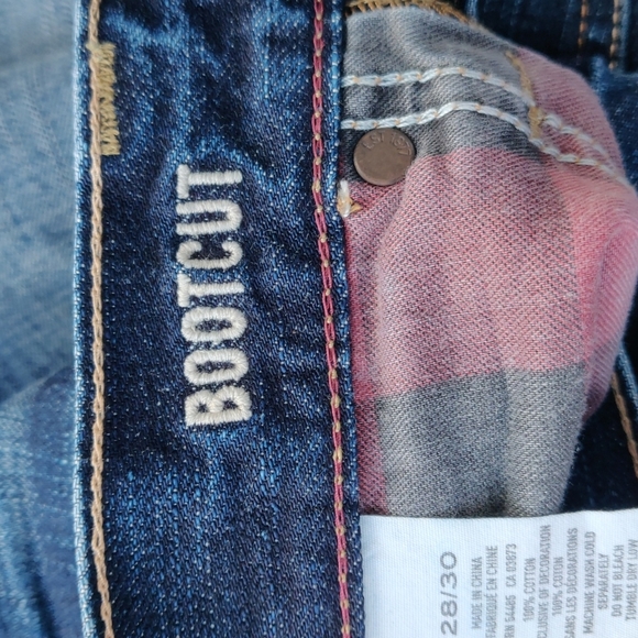 American eagle Men's jeans Bootcut size 28/30 color blue 100% cotton - Picture 9 of 10